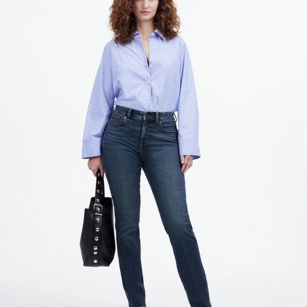 Madewell Tall Curvy Mid-Rise Stovepipe Jeans